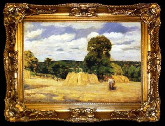 framed  Camille Pissarro The Harvest at Montfoucault, ta009-2